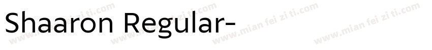 Shaaron Regular字体转换